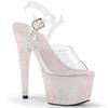 Pleaser - ADORE708HMG Sandale à bride à la cheville, Pole dance chaussures - Chaussures de pole dance - Rose/Transparent Product image